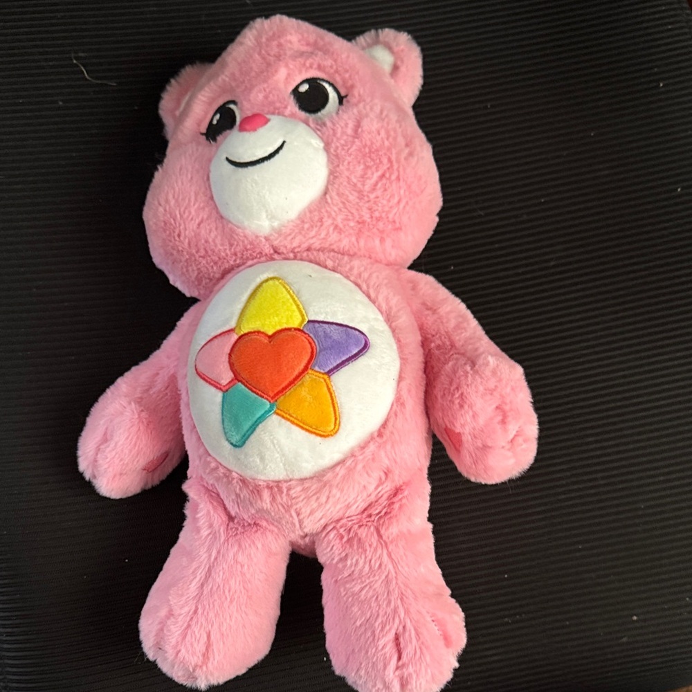 Care Bears Pink Plush with Multicolor Star-Heart Belly Badge